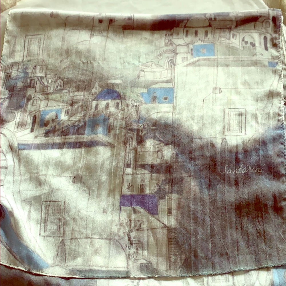 Santorini Greece scarf